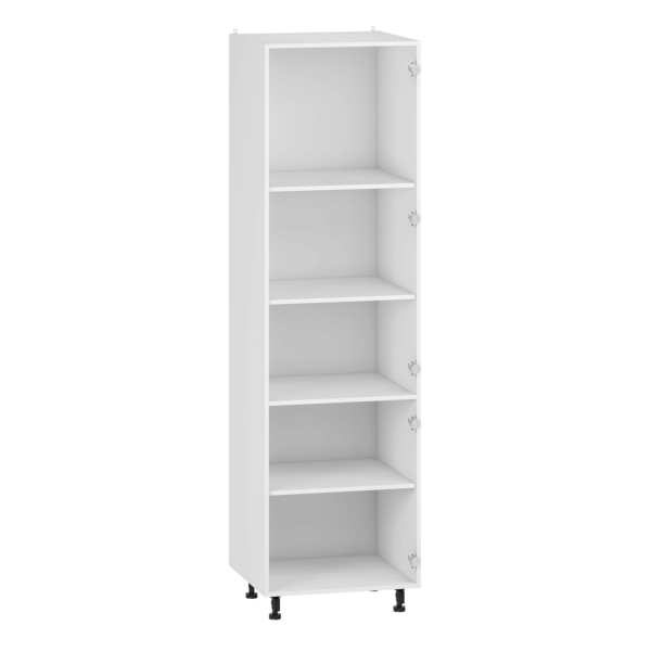 Biała Szafka Kuchenna Dolna Stojąca Uniwersalna Wysoka 214 cm Bez Frontu Z Półkami Korpus Meblowy VENTO DU-60/214