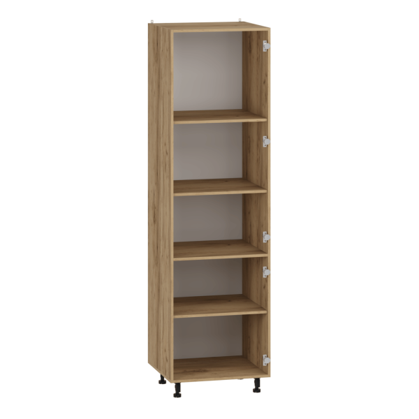 Szafka Kuchenna Wysoka 214 cm Bez Frontu Dolna Stojąca Uniwersalna Z Półkami Korpus Meblowy Dąb Craft VENTO DU-60/214