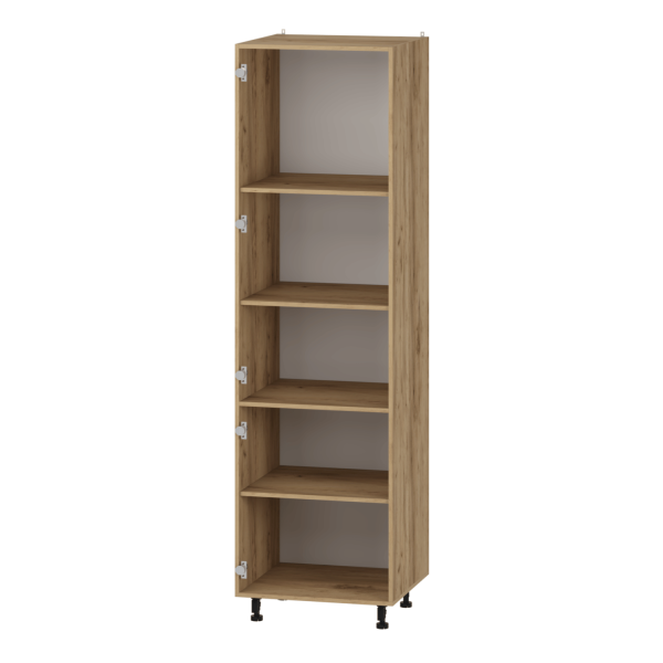 Szafka Kuchenna Wysoka 214 cm Bez Frontu Dolna Stojąca Uniwersalna Z Półkami Korpus Meblowy Dąb Craft VENTO DU-60/214