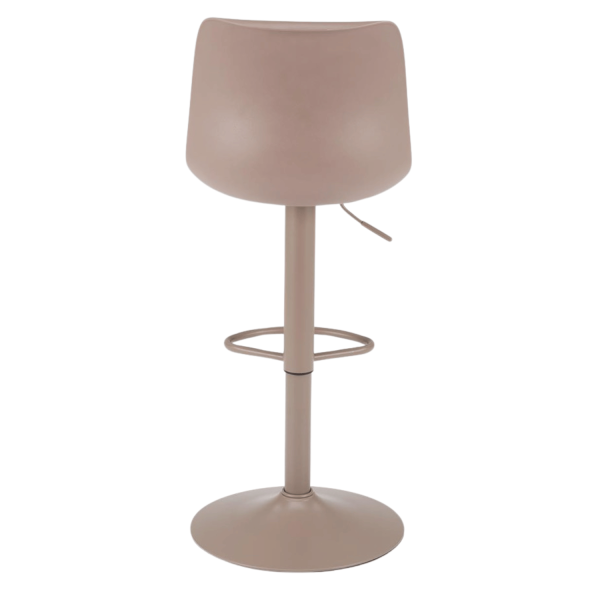 Nowoczesne Krzesło Barowe Hoker Tapicerowane do Kuchni Baru Loft Metal Cappuccino Popielaty H127 Halmar