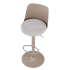 Nowoczesne Krzesło Barowe Hoker Tapicerowane do Kuchni Baru Loft Metal Cappuccino Popielaty H127 Halmar