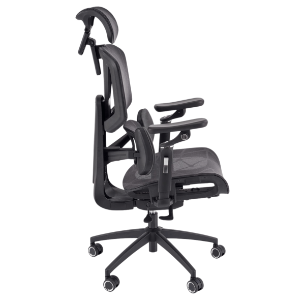 Nowoczesny Ergonomiczny Fotel Gabinetowy z Funkcją MULTIBLOCK do Biura Gabinetu Czarny Siatka CUBUS Halmar