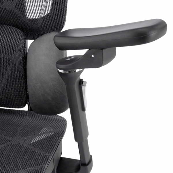 Nowoczesny Ergonomiczny Fotel Gabinetowy z Funkcją MULTIBLOCK do Biura Gabinetu Czarny Siatka CUBUS Halmar
