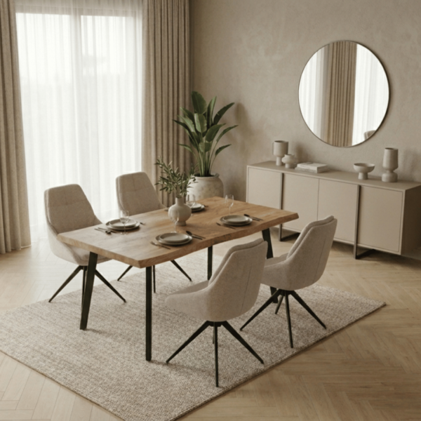 Duży Nowoczesny Rozkładany Stół Loft Do Salonu Jadalni Dąb Naturalny ARLO