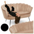 Sofa Muszelka do Poczekalni Salonu Dwuosobowa Kanapa Cappuccino Welur Loft ZENDAYA