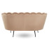 Sofa Muszelka do Poczekalni Salonu Dwuosobowa Kanapa Cappuccino Welur Loft ZENDAYA