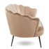 Sofa Muszelka do Poczekalni Salonu Dwuosobowa Kanapa Cappuccino Welur Loft ZENDAYA