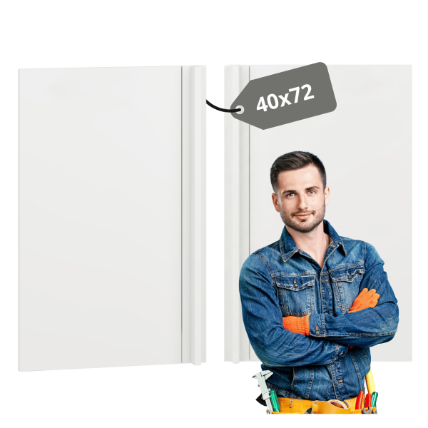 Nowoczesny Elegancki Matowy Front Kuchenny 40x72 cm z Blendą Maskującą Do Szafki Kuchennej Biały VENTO