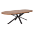 Nowoczesny Stół Rozkładany Owalny 180-300 cm do Salonu Loft Mid Century Orzechowy Czarny JASON Halmar