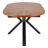 Nowoczesny Stół Rozkładany Owalny 180-300 cm do Salonu Loft Mid Century Orzechowy Czarny JASON Halmar