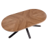 Nowoczesny Stół Rozkładany Owalny 180-300 cm do Salonu Loft Mid Century Orzechowy Czarny JASON Halmar