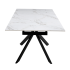 Stół Ceramiczny Rozkładany 160-240x90 cm Biały Marmur do Jadalni Salonu Loft FOGER