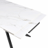 Stół Ceramiczny Rozkładany 160-240x90 cm Biały Marmur do Jadalni Salonu Loft FOGER