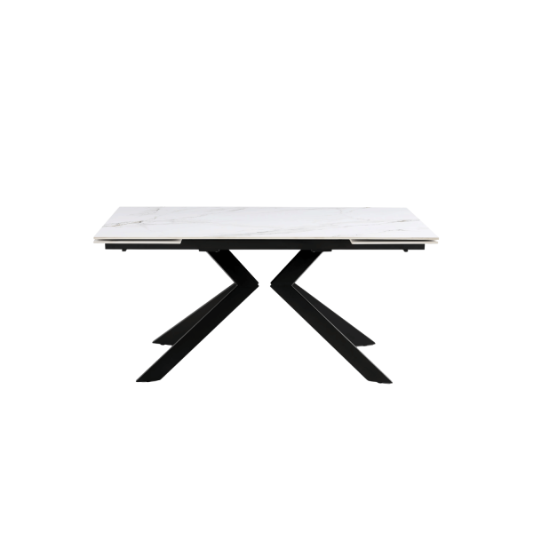 Stół Ceramiczny Rozkładany 160-240x90 cm Biały Marmur do Jadalni Salonu Loft FOGER