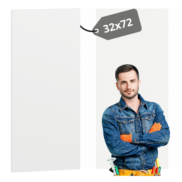 Matowa Maskownica Boku Szafki Nowoczesny Front Maskujący 32x72 cm Biały VENTO