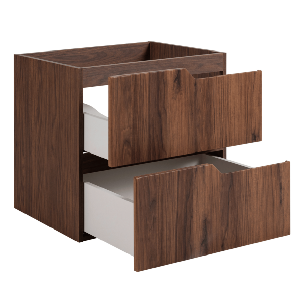 Nowoczesna Szafka pod Umywalkę do Łazienki 60 cm Gładka Elegancka Dąb Orzech MODERN