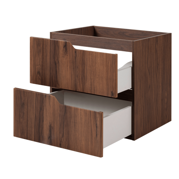 Nowoczesna Szafka pod Umywalkę do Łazienki 60 cm Gładka Elegancka Dąb Orzech MODERN