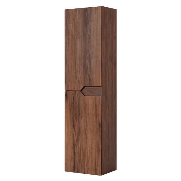 Wysoki Słupek Łazienkowy Wiszący 136 cm z Półkami Nowoczesny Dąb Orzech MODERN