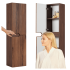 Wysoki Słupek Łazienkowy Wiszący 136 cm z Półkami Nowoczesny Dąb Orzech MODERN