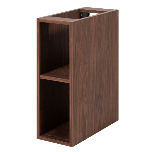 Nowoczesny Otwarty Regał Łazienkowy 20 cm z Półkami Wiszący Dąb Orzech MODERN