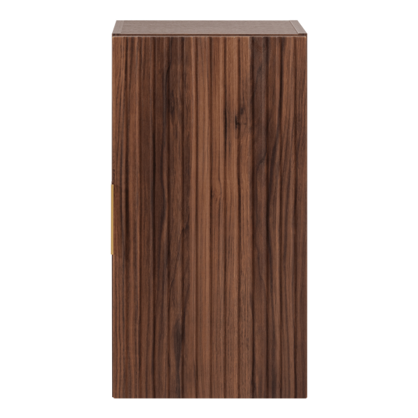 Elegancki Ryflowany Półsłupek Łazienkowy 68 cm Wiszący Nowoczesny Dąb Orzech FLOW