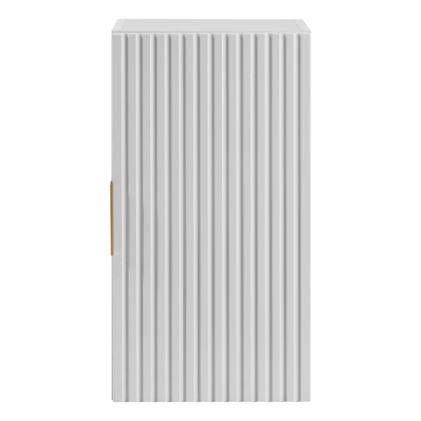Półsłupek 68 cm Wiszący Łazienkowy Elegancki Ryflowany Nowoczesny Biały FLOW