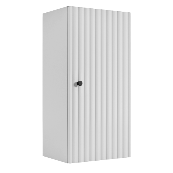 Biały Półsłupek 68 cm Wiszący Łazienkowy Elegancki Ryflowany Nowoczesny BELLO