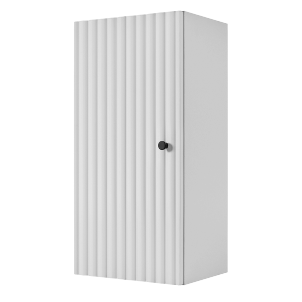 Biały Półsłupek 68 cm Wiszący Łazienkowy Elegancki Ryflowany Nowoczesny BELLO