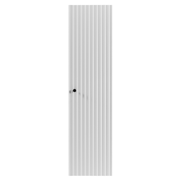 Elegancki Słupek 136 cm Łazienkowy Wiszący z Półkami Ryflowany Nowoczesny Biały BELLO