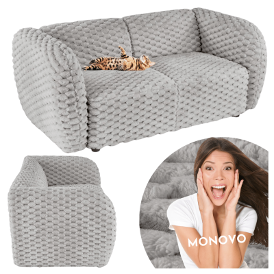 Nowoczesna Miękka Sofa Dwuosobowa do Salonu Skandynawska Popielaty MALTA Halmar