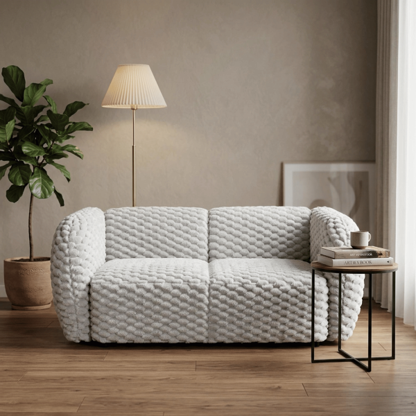 Nowoczesna Miękka Sofa Dwuosobowa do Salonu Skandynawska Popielaty MALTA Halmar