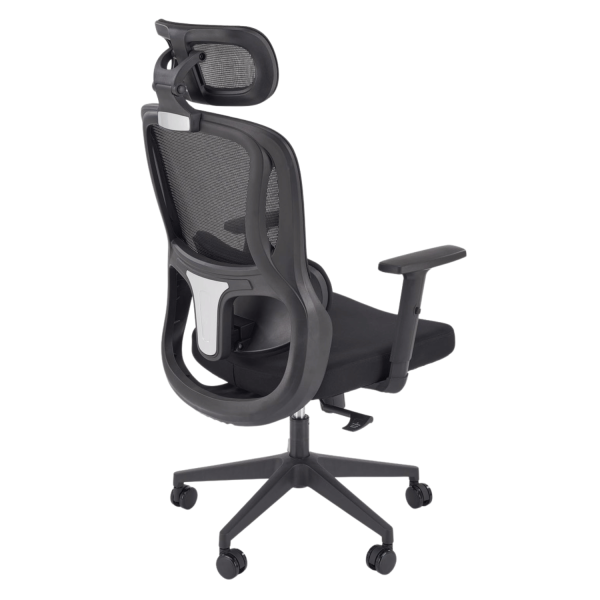 Ergonomiczny Fotel Gabinetowy Funkcja MULTIBLOCK do Biura Komputera Czarny Siatka MATEUS Halmar