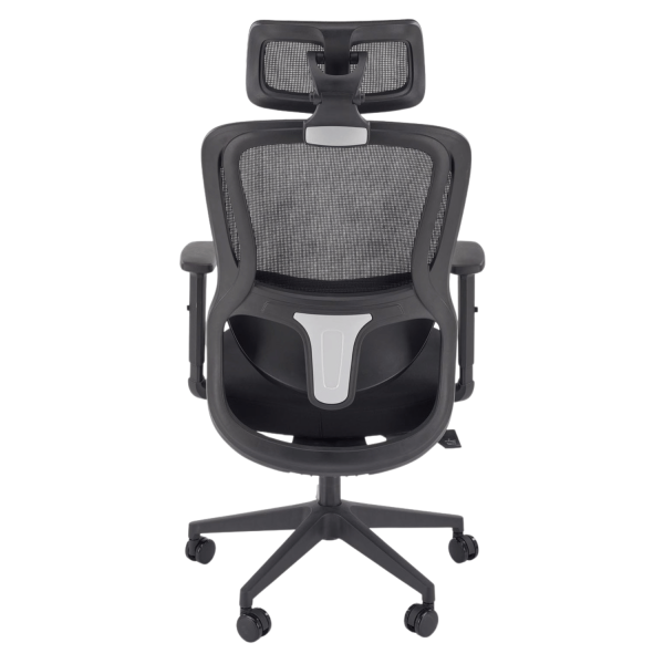 Ergonomiczny Fotel Gabinetowy Funkcja MULTIBLOCK do Biura Komputera Czarny Siatka MATEUS Halmar