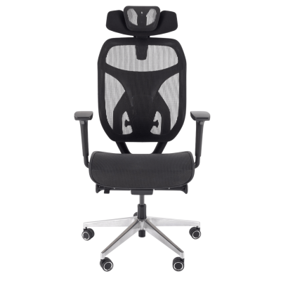 Ergonomiczny Fotel Gabinetowy Mechanizm Synchroniczny do Biura Siatka Czarny OTIS Halmar