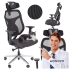 Ergonomiczny Fotel Gabinetowy Mechanizm Synchroniczny do Biura Siatka Czarny OTIS Halmar