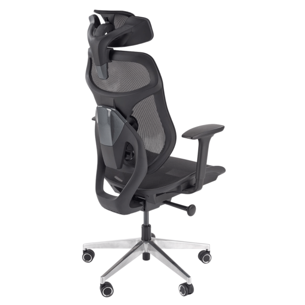 Ergonomiczny Fotel Gabinetowy Mechanizm Synchroniczny do Biura Siatka Czarny OTIS Halmar