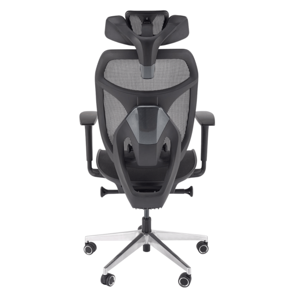 Ergonomiczny Fotel Gabinetowy Mechanizm Synchroniczny do Biura Siatka Czarny OTIS Halmar