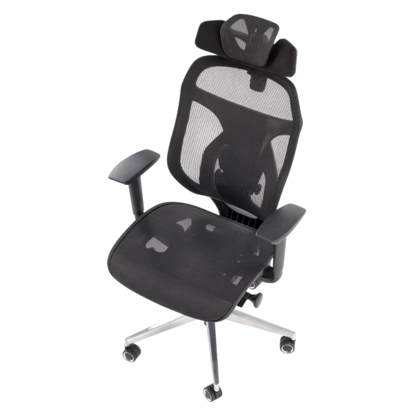 Ergonomiczny Fotel Gabinetowy Mechanizm Synchroniczny do Biura Siatka Czarny OTIS Halmar