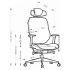 Ergonomiczny Fotel Gabinetowy Mechanizm Synchroniczny do Biura Siatka Czarny OTIS Halmar