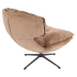 Nowoczesny Fotel Wypoczynkowy Obrotowy do Salonu Loft Skandynawski Brązowy ROGER Halmar