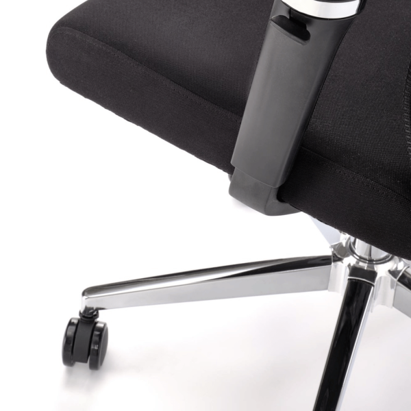 Ergonomiczny Fotel Gabinetowy z Funkcją MULTIBLOCK do Biura Czarny Siatka RUFINO Halmar
