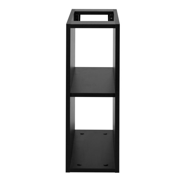Czarny Otwarty Regał Łazienkowy 20 cm z Półkami Nowoczesny Wiszący BELLO