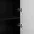 Słupek 136 cm Łazienkowy Wiszący Elegancki z Półkami Ryflowany Nowoczesny Czarny BELLO