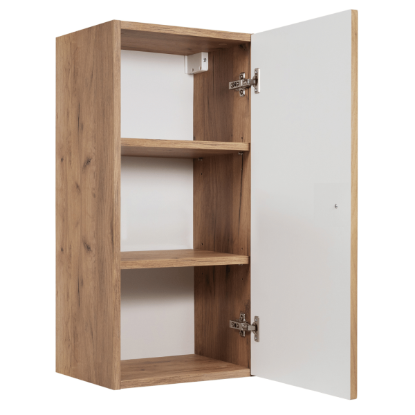 Półsłupek Łazienkowy 68 cm Wiszący Elegancki Ryflowany Nowoczesny Dąb Craft Złoty BELLO