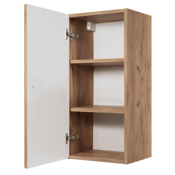 Półsłupek Łazienkowy 68 cm Wiszący Elegancki Ryflowany Nowoczesny Dąb Craft Złoty BELLO