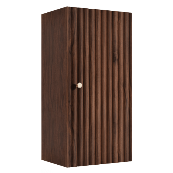 Wiszący Półsłupek Łazienkowy 68 cm Elegancki Ryflowany Nowoczesny Dąb Orzech BELLO