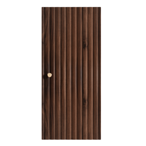 Wiszący Półsłupek Łazienkowy 68 cm Elegancki Ryflowany Nowoczesny Dąb Orzech BELLO