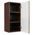 Wiszący Półsłupek Łazienkowy 68 cm Elegancki Ryflowany Nowoczesny Dąb Orzech BELLO