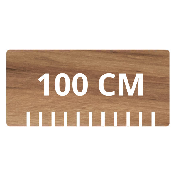 Matowy Blat 100 cm Łazienkowy Pod Umywalkę Dąb Craft Złoty LINEA