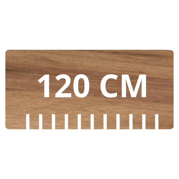 Matowy Blat Łazienkowy 120 cm Pod Umywalkę Dąb Craft Złoty LINEA